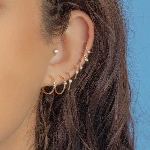 The Last Line Jewelry The Last Line Diamond Seamless Hoop White